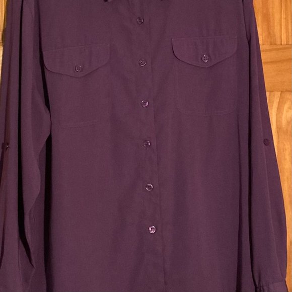 NWOT Vintage Modern Essentials Long Sleeve Top Blouse Size XL - Picture 7 of 12